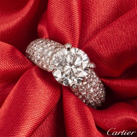 Cartier Platinum Diamond Luna Ring 2.24ct F/VVS1
